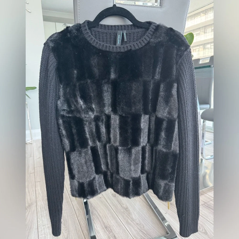 Michael Kors Faux Fur Rib Knit Sweater - Picture 4 of 7